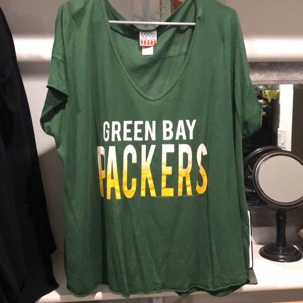 Junk Food Clothing Green Bay Packers Green Top